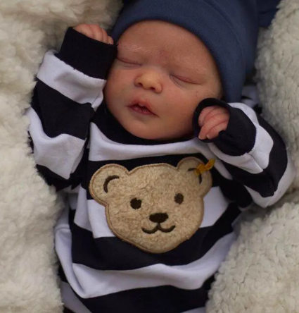 Newborn Boy Reborn Doll - 17-Inch Lifelike Toddler with 3D Skin Tone