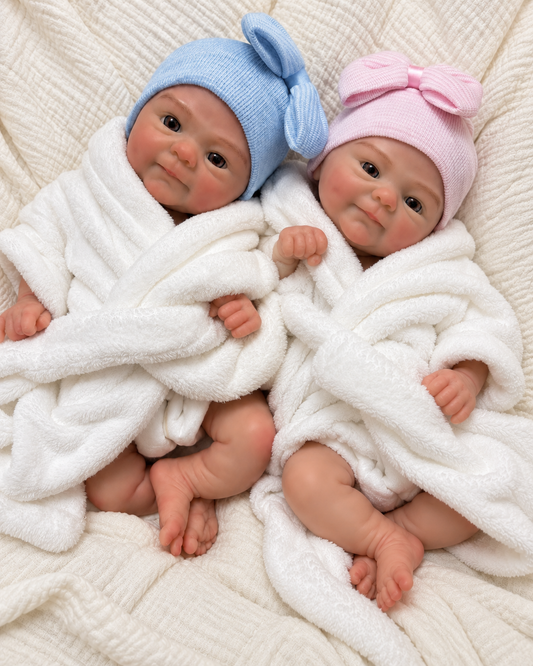 Teddy & Tilly – Squishy Full Silicone Newborn Reborn Baby Twins (33 cm)
