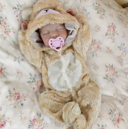 Bear Hugs – 18" Sleeping Full Vinyl Reborn Baby Doll
