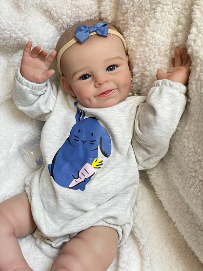 Mia – 20-Inch Smiling Reborn Baby Doll with Bright Blue Eyes & Soft Cuddly Body
