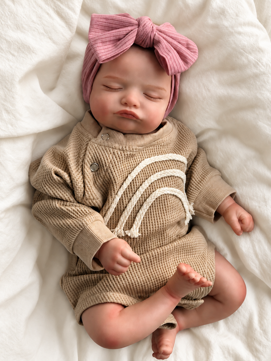 Newborn Sleeping Reborn Doll Rosalie - 46 cm Lifelike Baby with 3D Skin Tone