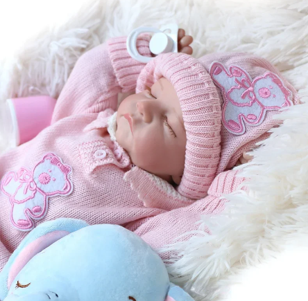 Realistic Reborn Baby Girl Doll - Silicone Body Newborn Toddler, 17 Inches